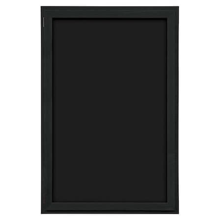 United Visual Products Indoor Enclosed Combo Board, 72"x36", Satin Frame/Black & Cloud UVCB7236-BLACK-CLOUD